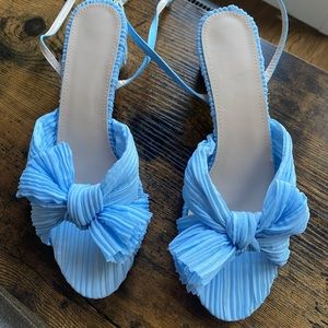 Blue Bow Sandals (perfect for wedding shoe)